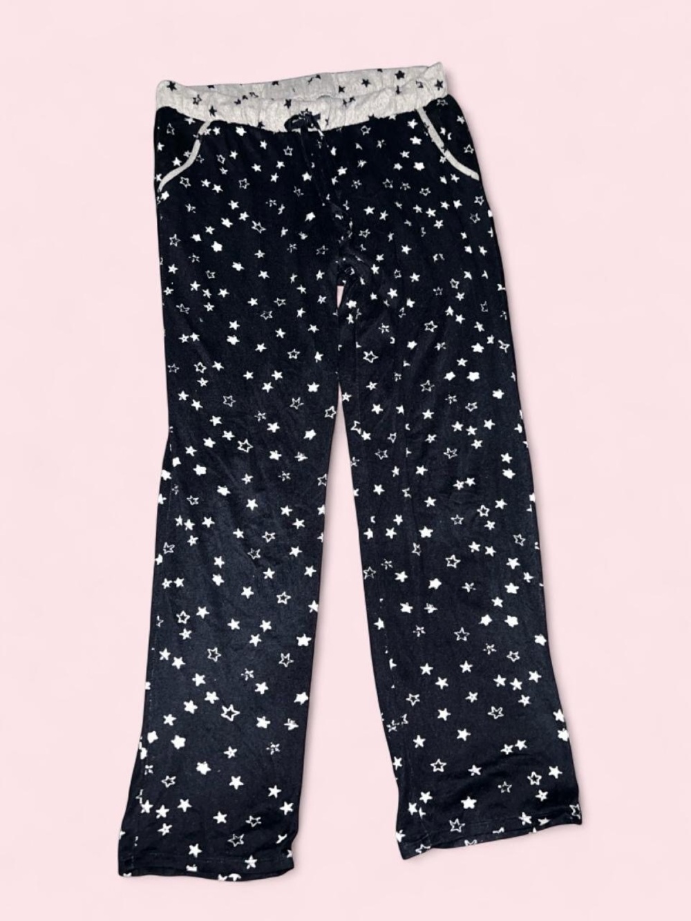 Small Star-Print Pajama Pants - Navy Blud & White